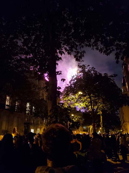 Bastille Day/La Feête Nationale Fireworks, Av. Emile Deschanel Near Rue Marinoni, 7e Arrondissement, Paris, France, July 14, 2025