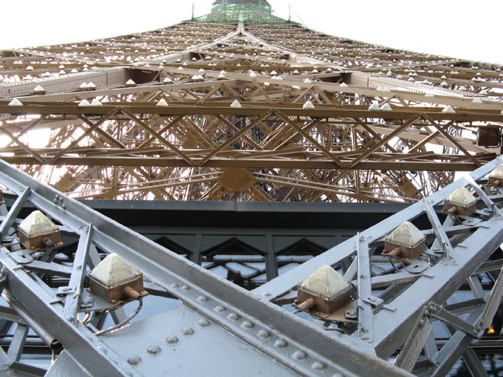 View Up Eiffel Tower From 2ème Étage (Second Floor), Tour Eiffel (Eiffel Tower), Paris, France