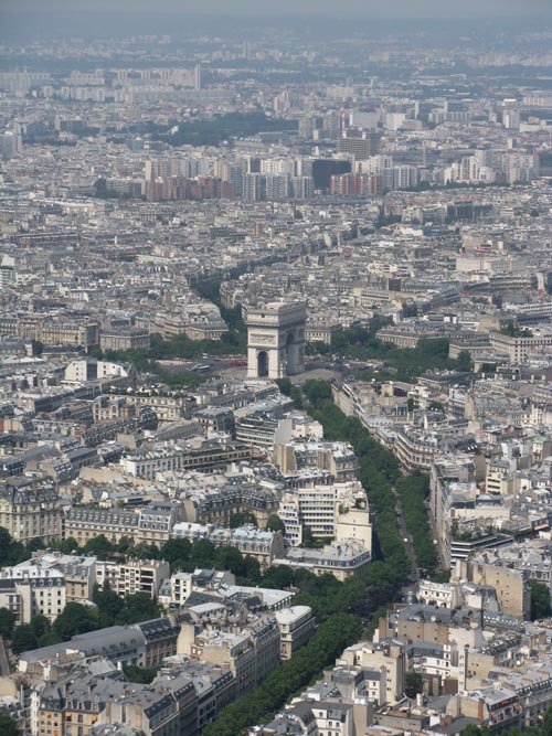 Arc de Triomphe From Top Floor (Sommet), Eiffel Tower (Tour Eiffel), Paris, France