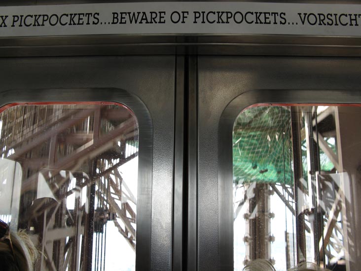 Elevator From Top Floor (Sommet), Eiffel Tower (Tour Eiffel), Paris, France