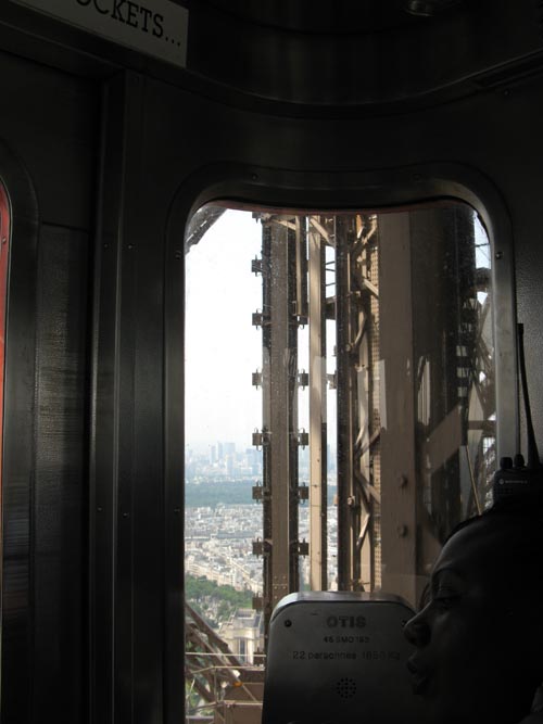 Elevator From Top Floor (Sommet), Eiffel Tower (Tour Eiffel), Paris, France