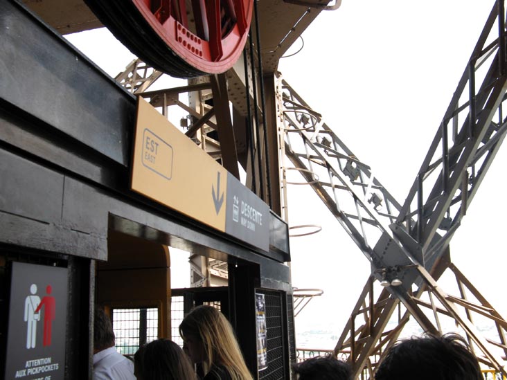 Elevator From Second Level (2ème Étage), Eiffel Tower (Tour Eiffel), Paris, France, May 25, 2009, 3:19 p.m.