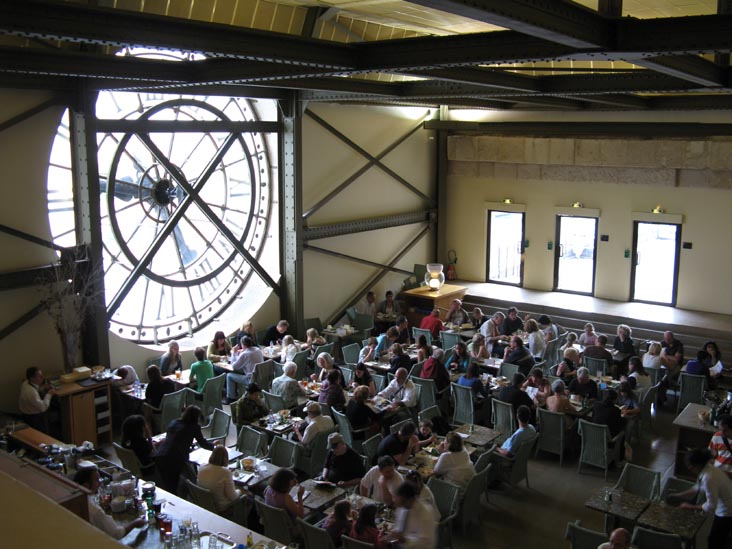Cafe and Clock, Level 6, Musée d'Orsay, Paris, France, May 23, 2009