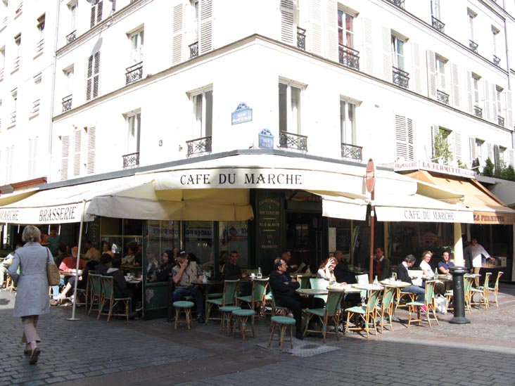 Cafe du Marche, Rue Cler and Rue du Champ de Mars, 7e Arrondissement, Paris, France