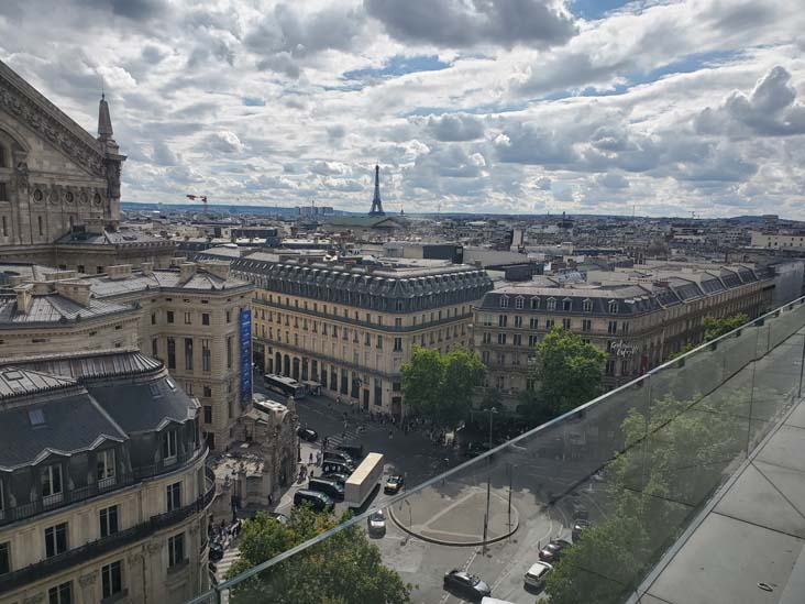 Eiffel Tower From Galeries Lafayette Roof, 40 Boulevard Haussmann, 9e Arrondissement, Paris, France, July 17, 2025