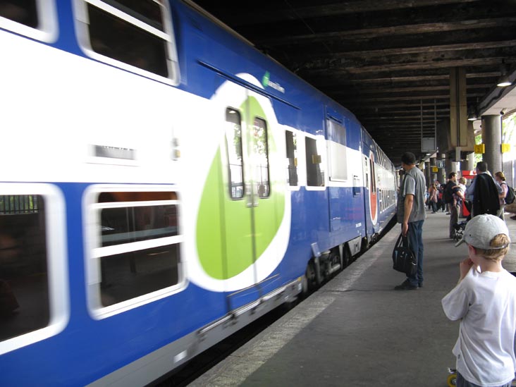Arriving ELBA Train, Champs de Mars-Tour Eiffel Station, RER Line C, Paris, France