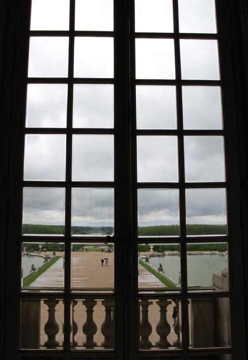 Gardens From Hall of Mirrors (La Galerie des Glaces), Château de Versailles (Palace of Versailles), Versailles, France