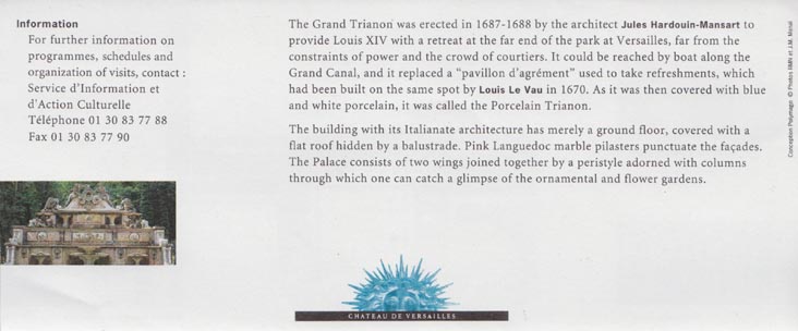 Visit Guide, Grand Trianon, Estate of Versailles, Versailles, France