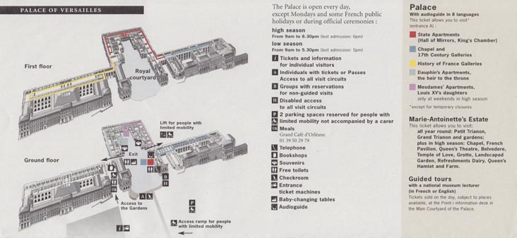 Palace of Versailles Orientation Map