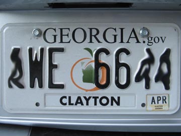 Georgia State License Plate