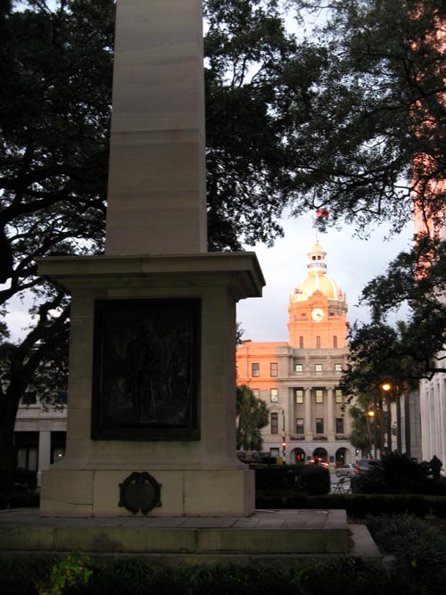 Looking North Toward City Hall From Nathanael Greene Monument, Johnson Square, Savannah, Georgia