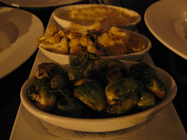 Carmelized Brussels Sprouts, Cauliflower and Macaroni and Cheese, Local 11 Ten, 1110 Bull Street, Savannah, Georgia