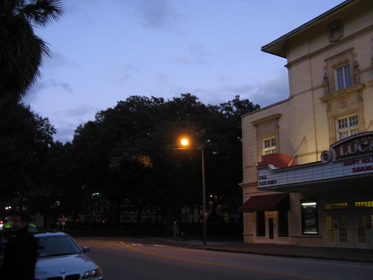 Looking North Toward Reynolds Square From Lucas Theatre, 32 Abercorn Street, Savannah, Georgia