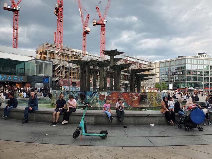 Foutnain, Alexanderplatz, Berlin, Germany, July 30, 2025