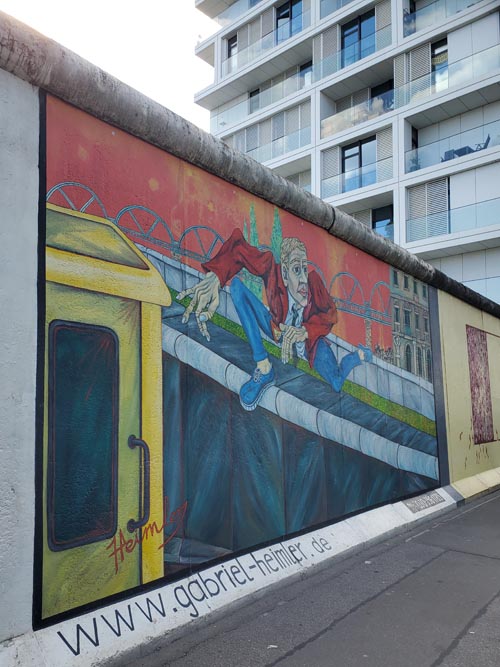 Mauerspringer by Gabriel Heimler, East Side Gallery, Berlin, Germany, July 30, 2025