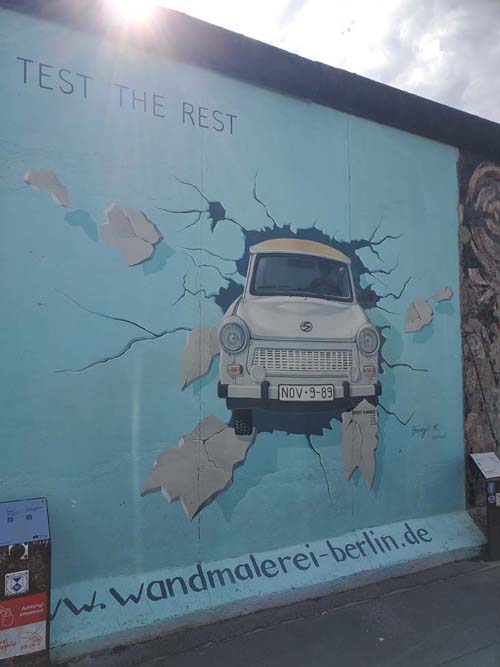 Test the Rest by Birgit Kinder, East Side Gallery, Berlin, Germany, July 30, 2025