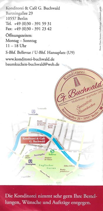 Konditorei Buchwald Brochure