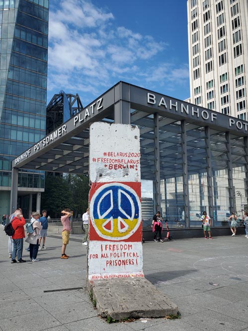 Berlin Wall Remnant, Potsdamer Platz, Berlin, Germany, July 29, 2025