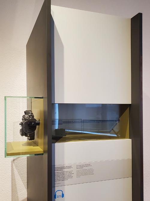 Beaulieu 16 French Film Camera With Pinhole Lens and Angled Mirror, Stasimuseum, Berlin, Germany, August 1, 2025