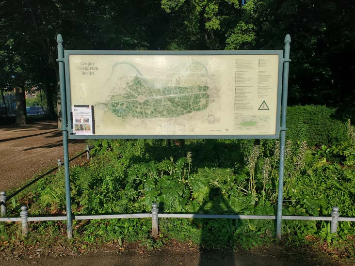Map, Bellevueallee, Tiergarten, Berlin, Germany, July 30, 2025
