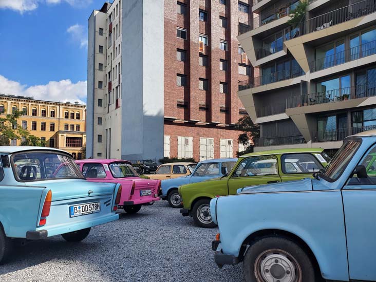 Trabant Cars, TrabiWorld Berlin, Zimmerstraße 100, Berlin, Germany, July 30, 2025