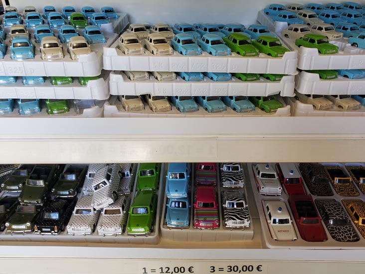 Toy Trabant Cars, TrabiWorld Berlin, Zimmerstraße 100, Berlin, Germany, July 30, 2025