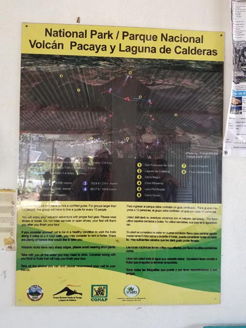 Visitor Center Map Overview, Volcán de Pacaya, Guatemala, July 31, 2019