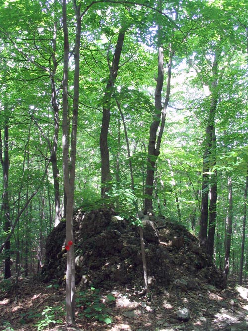 Big Rock, Short Hike To Sunnyside Road From Malouf's Mountain Sunset Camp, Overlook Trail, Beacon Hills, New York, June 24, 2007