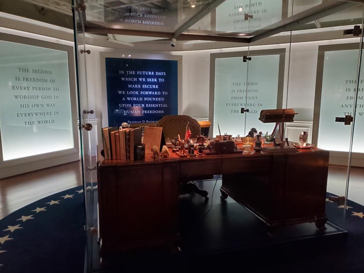 Oval Office Desk, Franklin D. Roosevelt Presidential Library and Museum, Home of Franklin D. Roosevelt National Historic Site, Hyde Park, New York, October 16, 2022