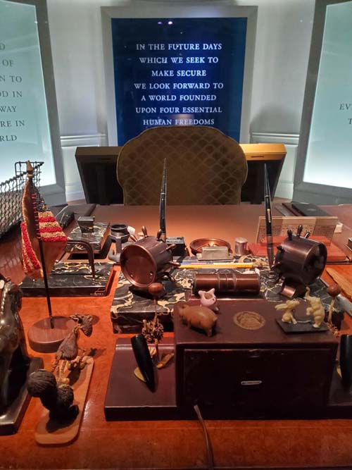 Oval Office Desk, Franklin D. Roosevelt Presidential Library and Museum, Home of Franklin D. Roosevelt National Historic Site, Hyde Park, New York, October 16, 2022