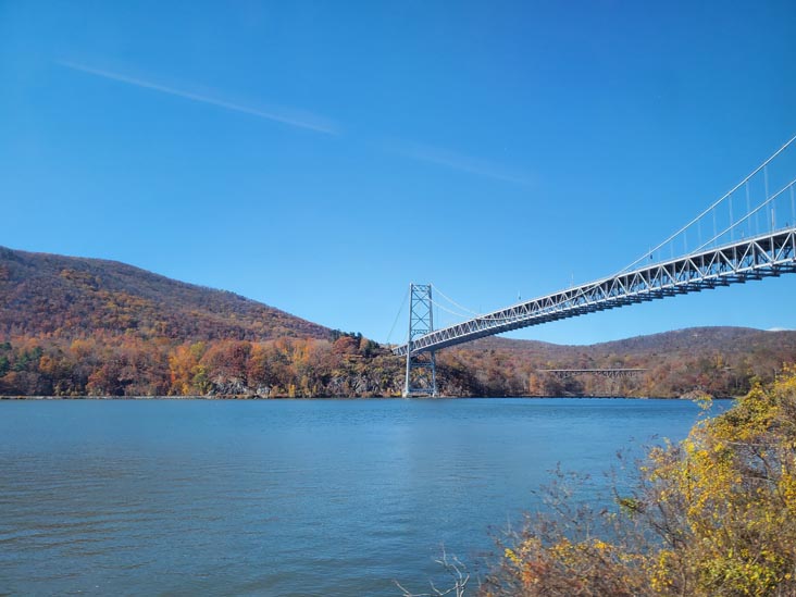 Bear Mountain Bridge From Metro-North Hudson Line, Hudson Valley, New York, November 1, 2024