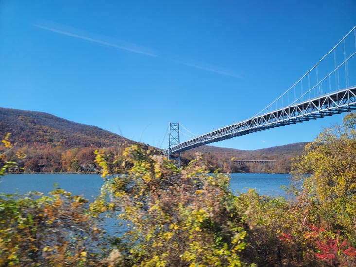 Bear Mountain Bridge From Metro-North Hudson Line, Hudson Valley, New York, November 1, 2024