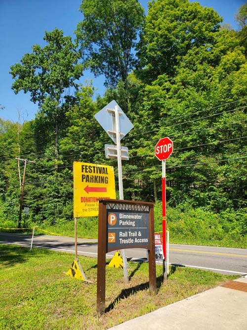 Binnewater Parking Area Near Rosendale Trestle, Rosendale, New York, July 19, 2024