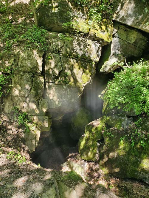 Cave, Wallkill Valley Rail Trail Near Rosendale Trestle, Rosendale, New York, July 19, 2024