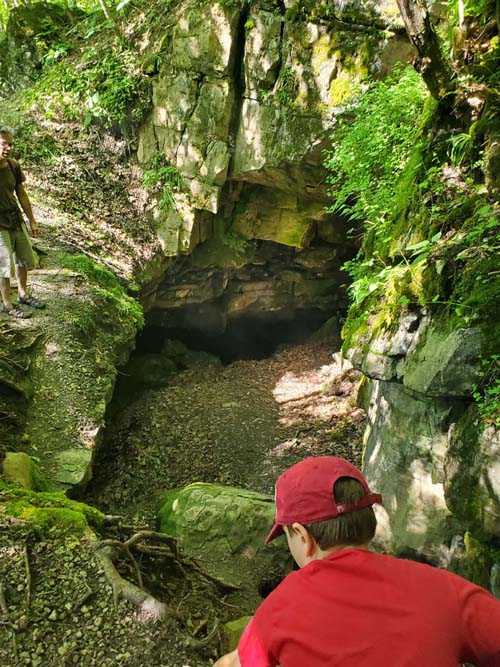 Cave, Wallkill Valley Rail Trail Near Rosendale Trestle, Rosendale, New York, July 19, 2024