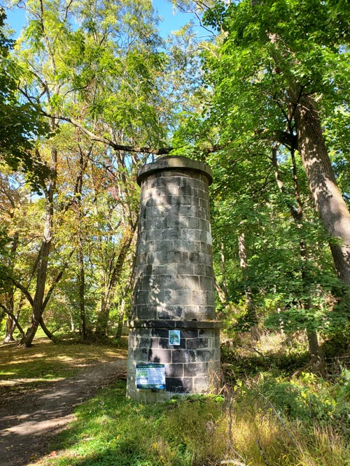 Stone Ventilator Shaft, Old Croton Aqueduct Trail, Croton-on-Hudson, New York, October 17, 2020