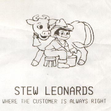Receipt, Stew Leonard's, 1 Stew Leonard Drive, Yonkers, New York