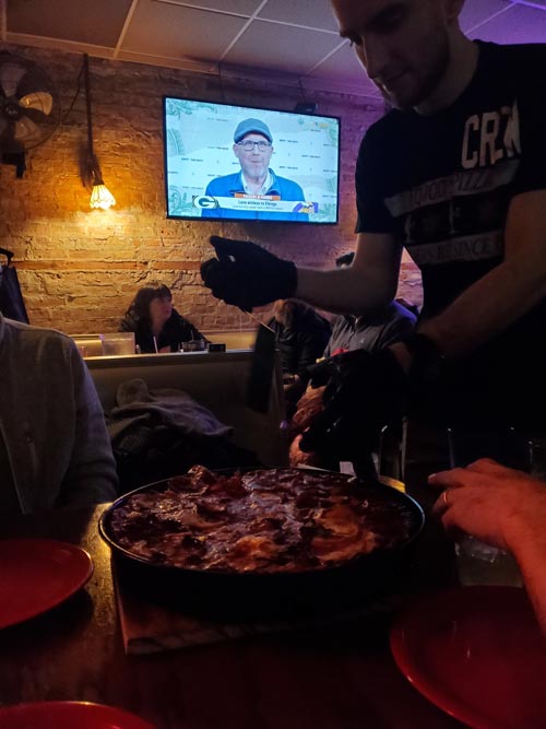 Pequod's Pizza, 2207 North Clybourn Avenue, Chicago, Illinois, December 30, 2023