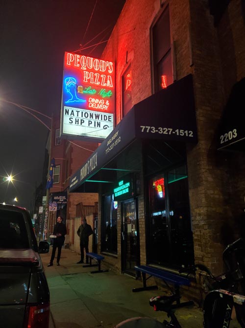 Pequod's Pizza, 2207 North Clybourn Avenue, Chicago, Illinois, December 30, 2023