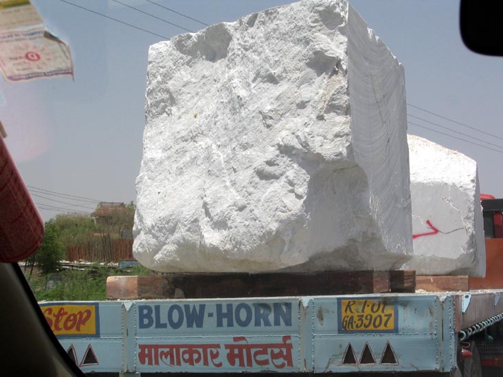 Marble Block In Transit, National Highway No. 8, Rajsamand District, Rajasthan, India
