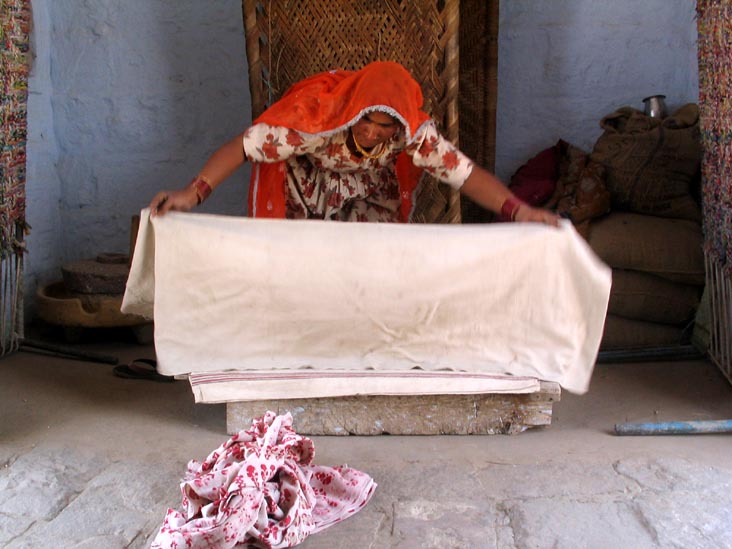 Block Print Demonstration, Madina's Local Store, Salawas, Rajasthan, India