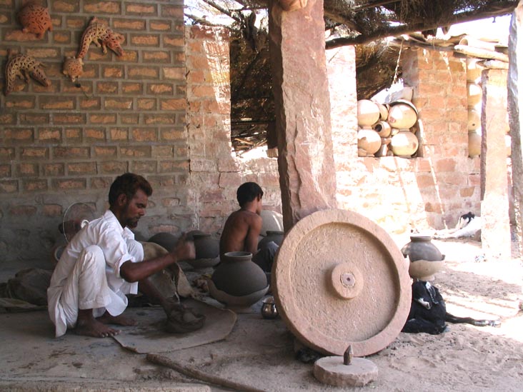 Clay Wheel, Pottery Workshop, Salawas, Rajasthan, India