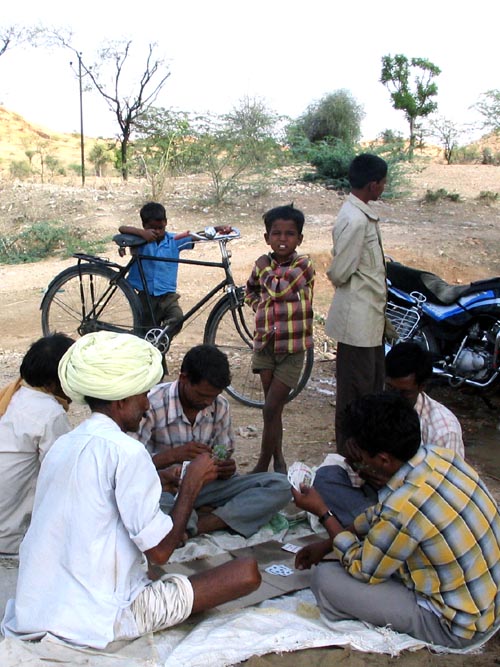 Card Game, Roadside Tea Stand Between Nasirabad And Mangliawas, Rajasthan, India