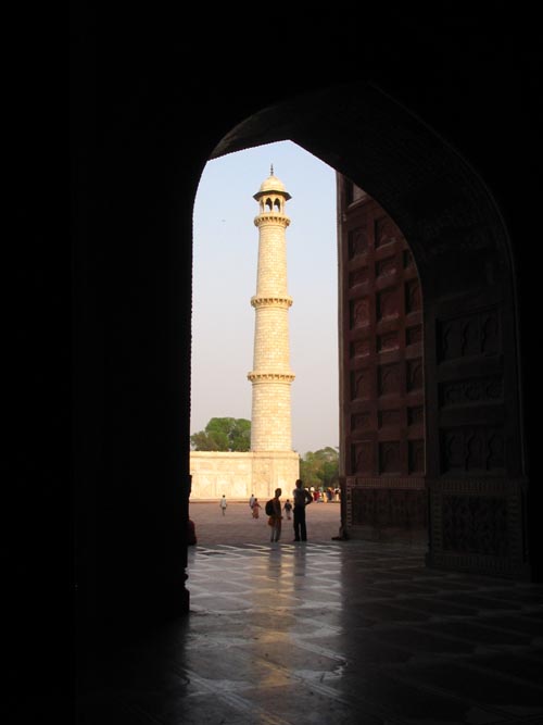 Taj Mahal Minaret From Mosque, Agra, Uttar Pradesh, India