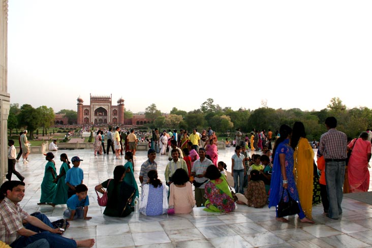Looking Back At Gateway From Plinth, Taj Mahal, Agra, Uttar Pradesh, India