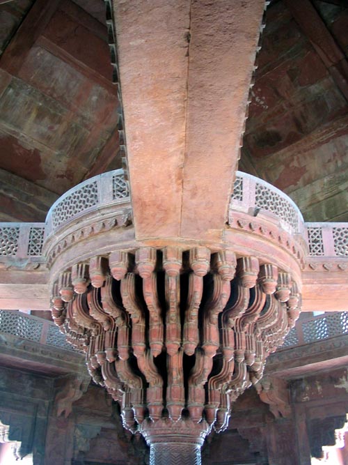Throne Pillar, Diwan-I-Khas (Hall of Private Audience), Fatehpur Sikri, Uttar Pradesh, India