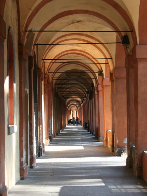 Portico, Via Saragozza, Bologna, Emilia-Romagna, Italy