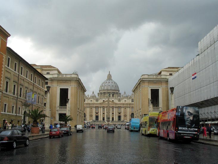 Looking Down Towards St. Peter's Square (Piazza San Pietro) From Via della Conciliazione, Vatican City