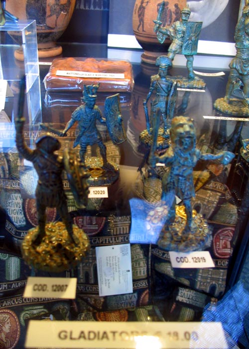 Gladiators, Gift Shop, Colosseum (Colosseo), Rome, Lazio, Italy