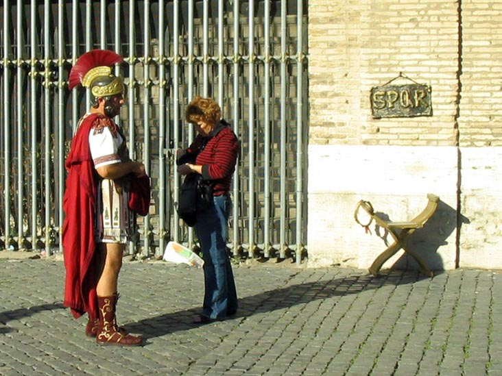 Gladiator, Colosseum (Colosseo), Rome, Lazio, Italy